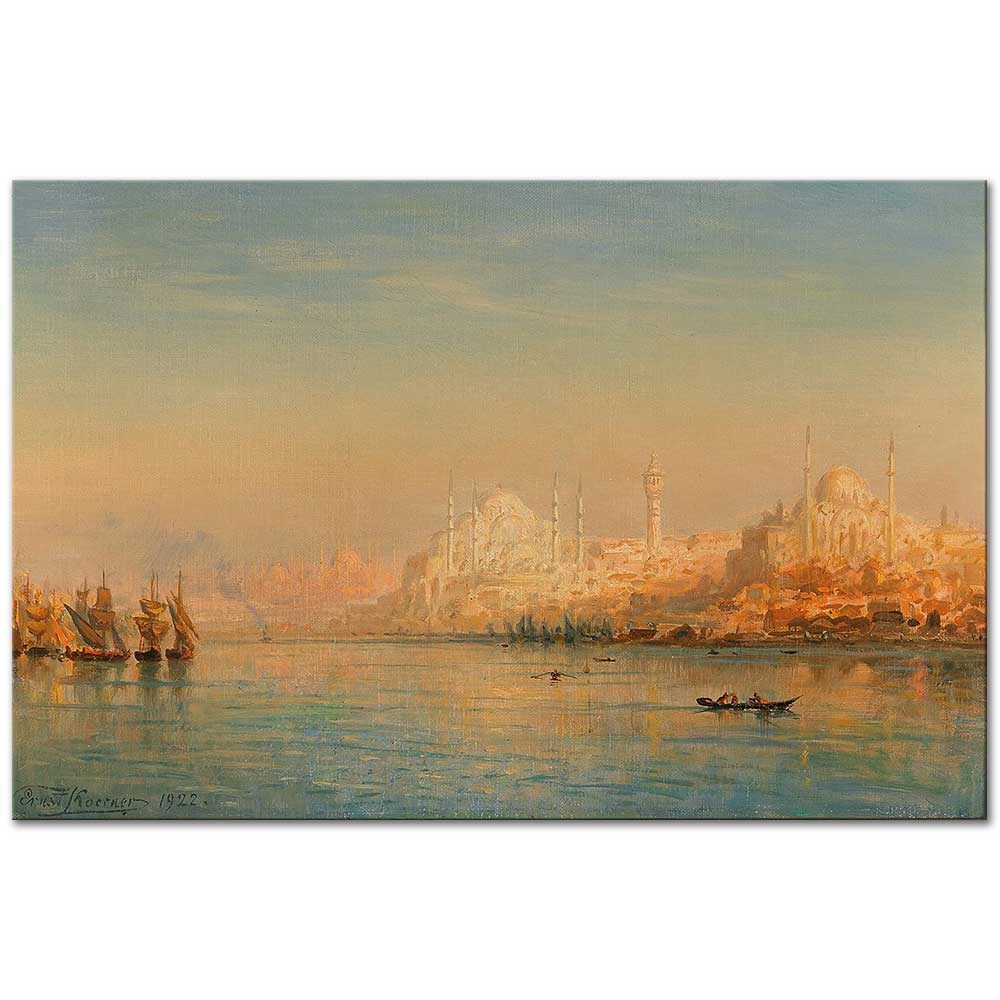 A View Of Istanbul by Ernst Koerner as Fine Art Print