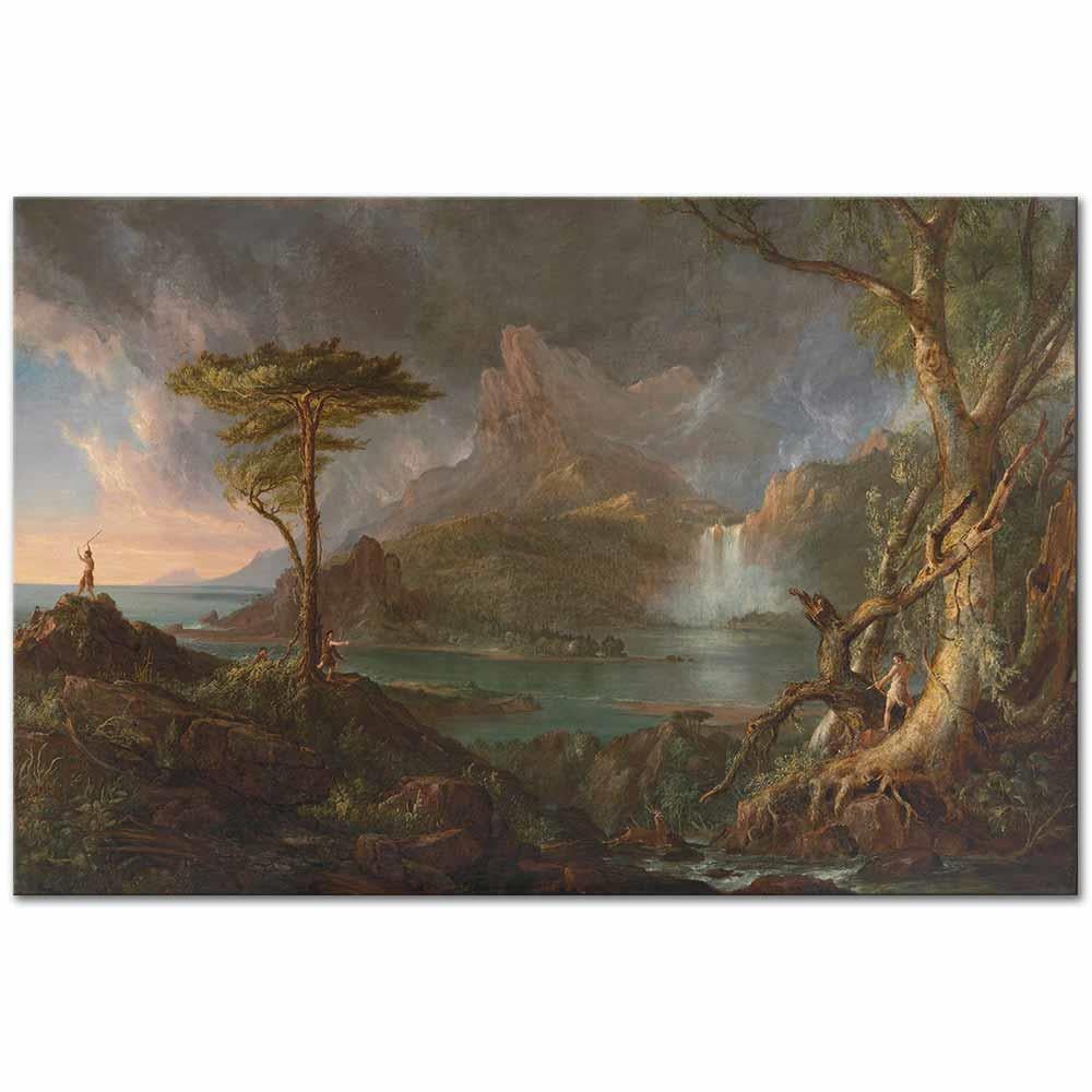 Thomas Cole Vahşi Yaşamdan Bir Sahne Kanvas Tablo