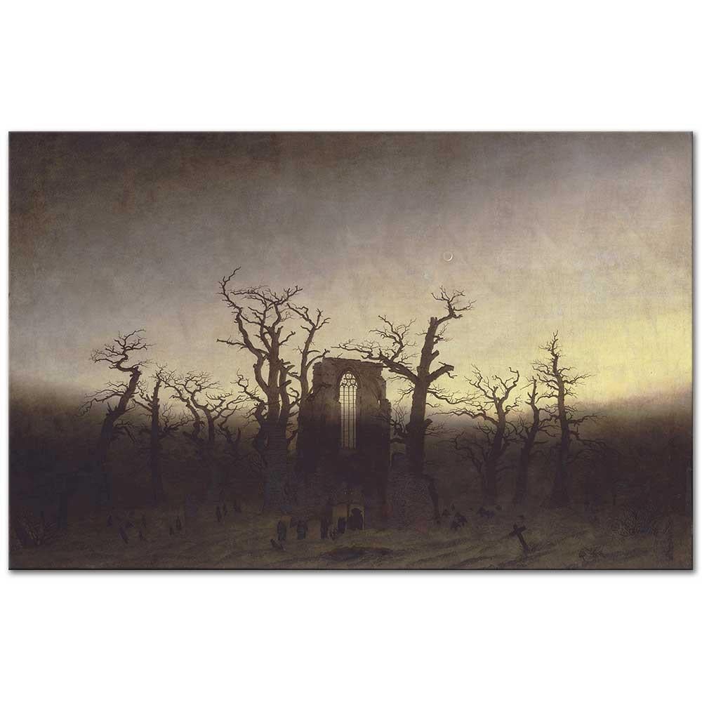 Abbey Among Oak Trees by Caspar David Friedrich as Fine Art Print