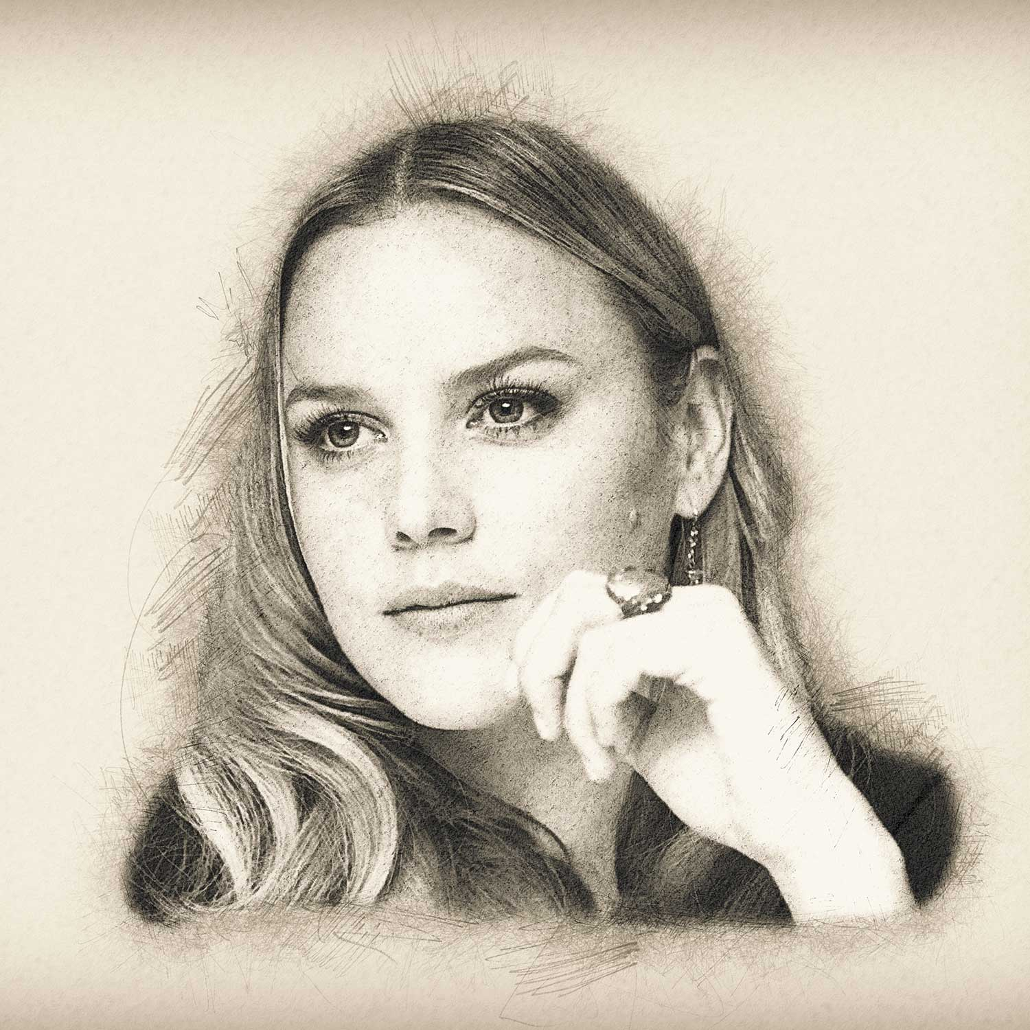 Abbie Cornish Portrait Art Print