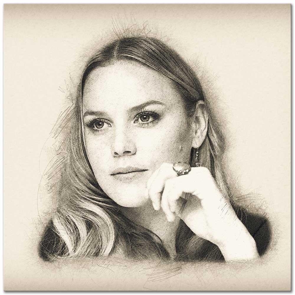 Abbie Cornish Portresi Kanvas Tablo