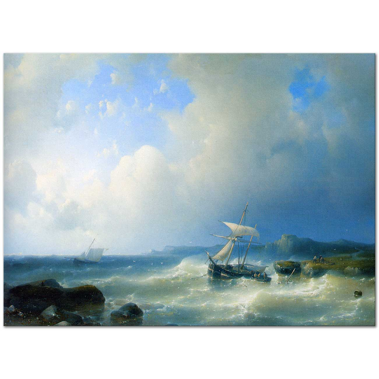 Abraham Hulk Kayalık Kıyı Kanvas Tablo