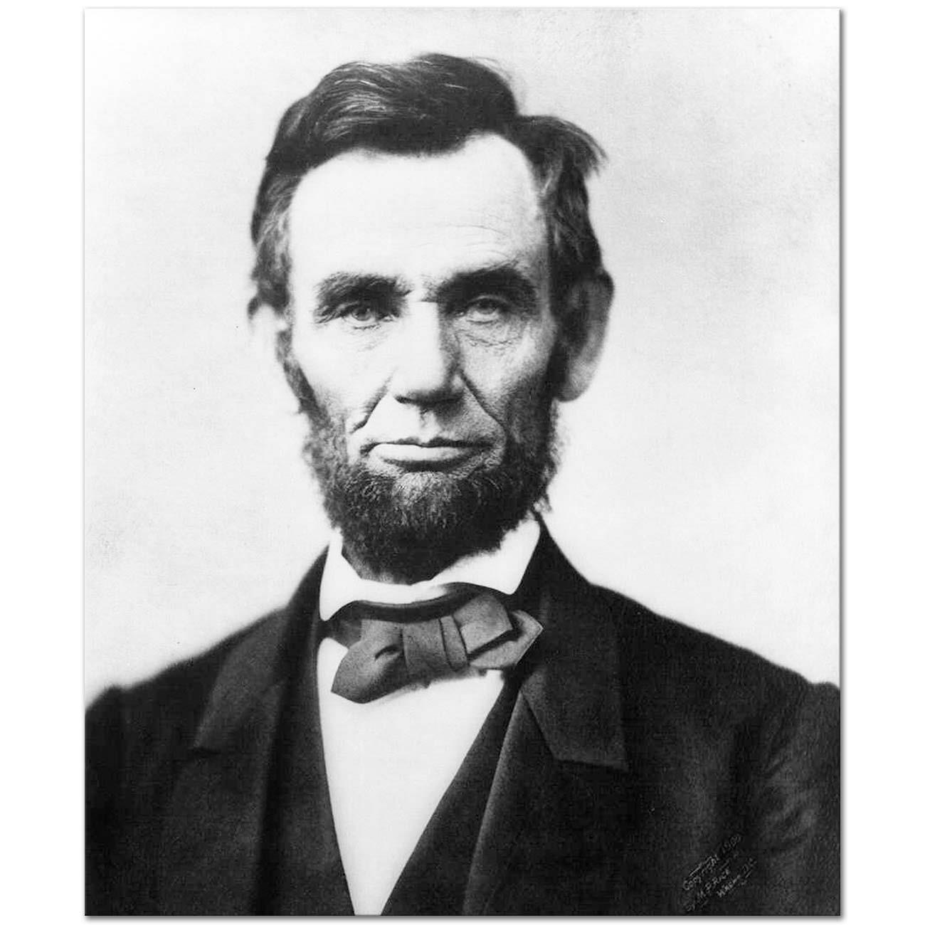 Abraham Lincoln Portresi Kanvas Tablo