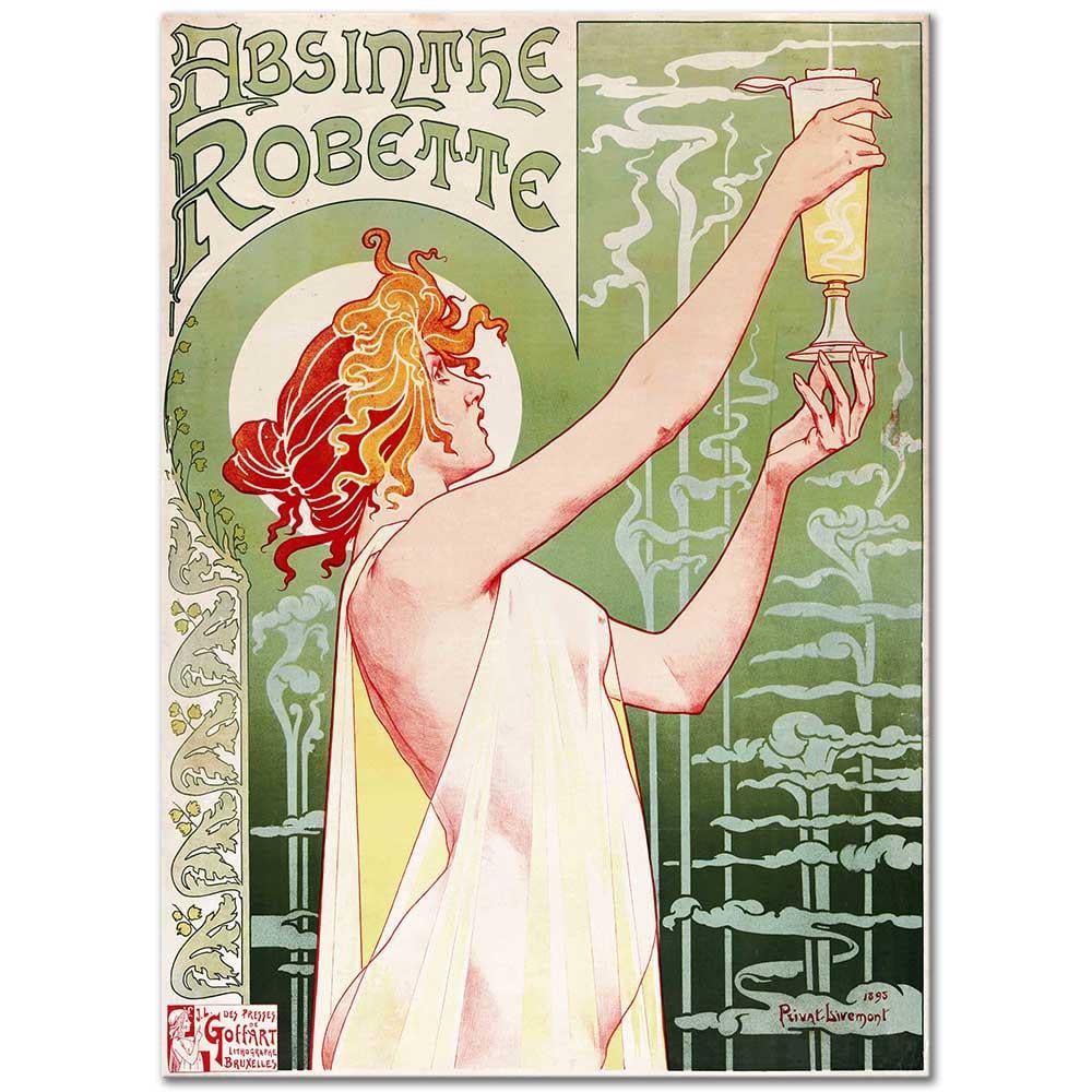 Alphonse Mucha Absinthe Robette Kanvas Tablo