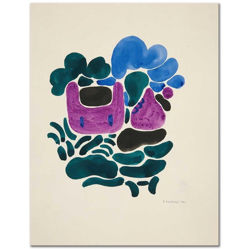 Abstraction Based On Flower Forms III by David Kakabadze
