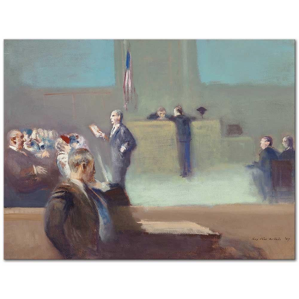 Addressing the Jury by Guy Pene du Bois as Art Print