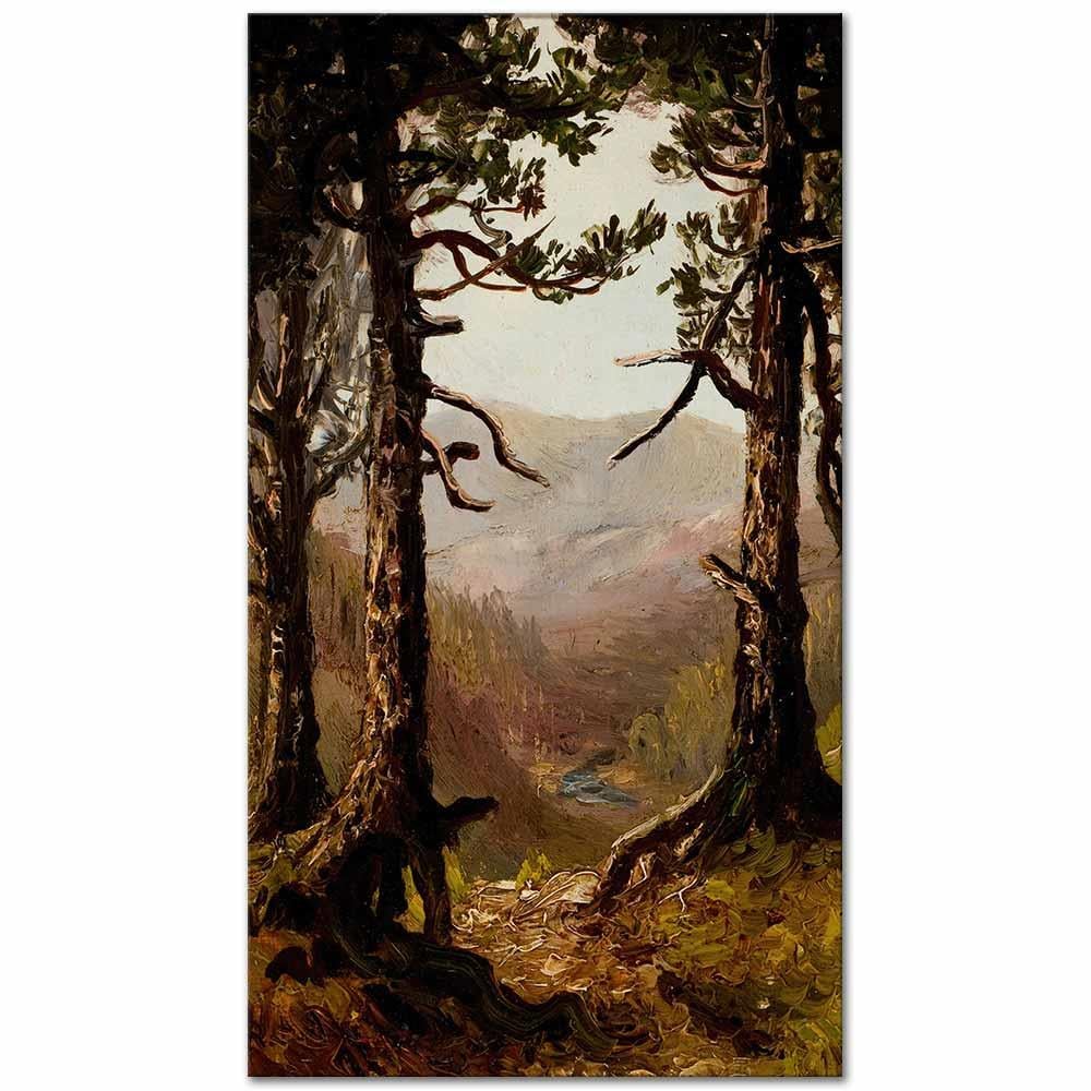 Ralph Albert Blakelock Adirondack Manzarası Kanvas Tablo