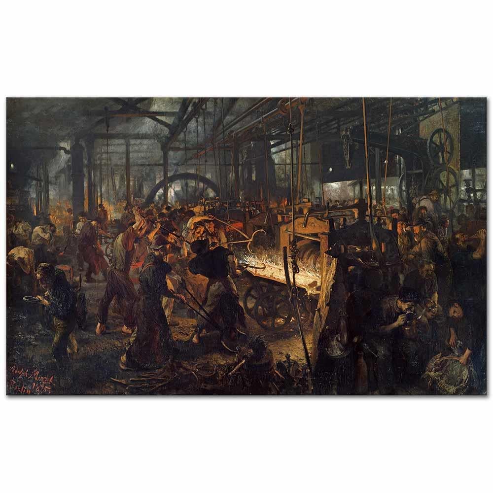 The Iron Rolling Mill by Adolph von Menzel