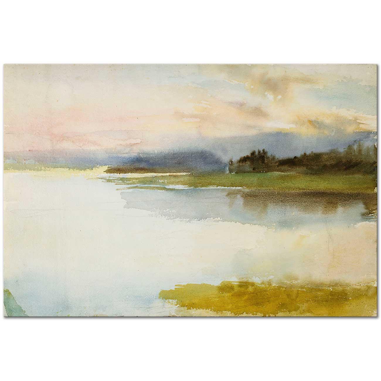 Albert Edelfelt Seashore in the Evening Art Print