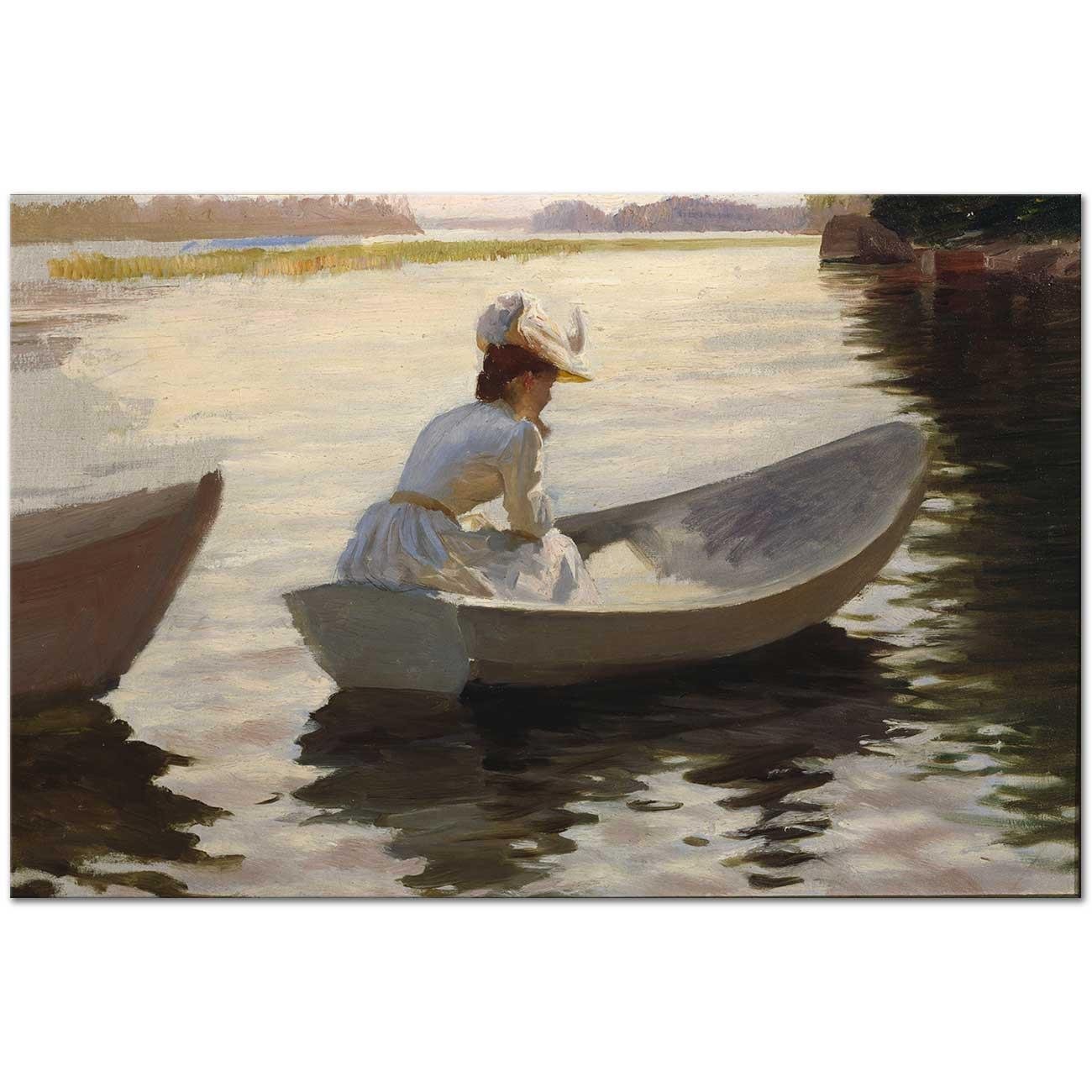 Woman in a Boat by Albert Edelfelt