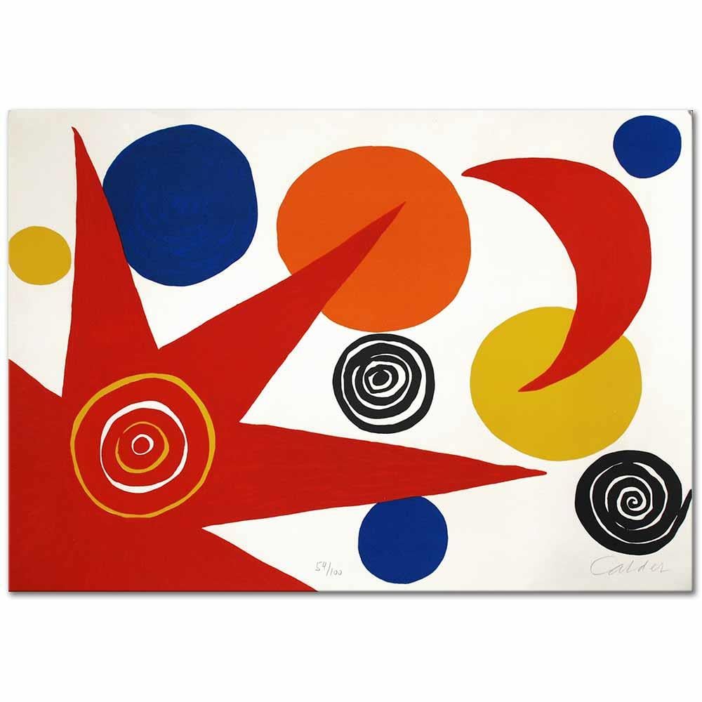 Alexander Calder Kırmızı Yıldız Kanvas Tablo