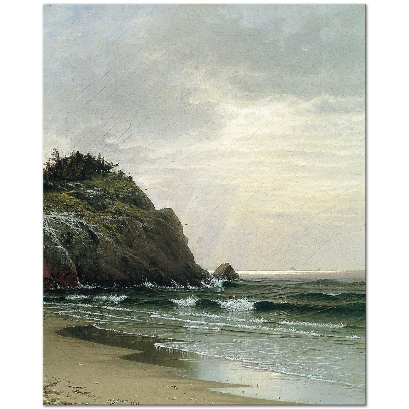 Alfred Thompson Bricher Puslu Bir Gün Kanvas Tablo