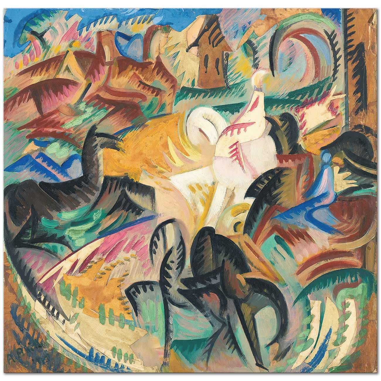 Alice Bailly Chevaux Horses Art Print