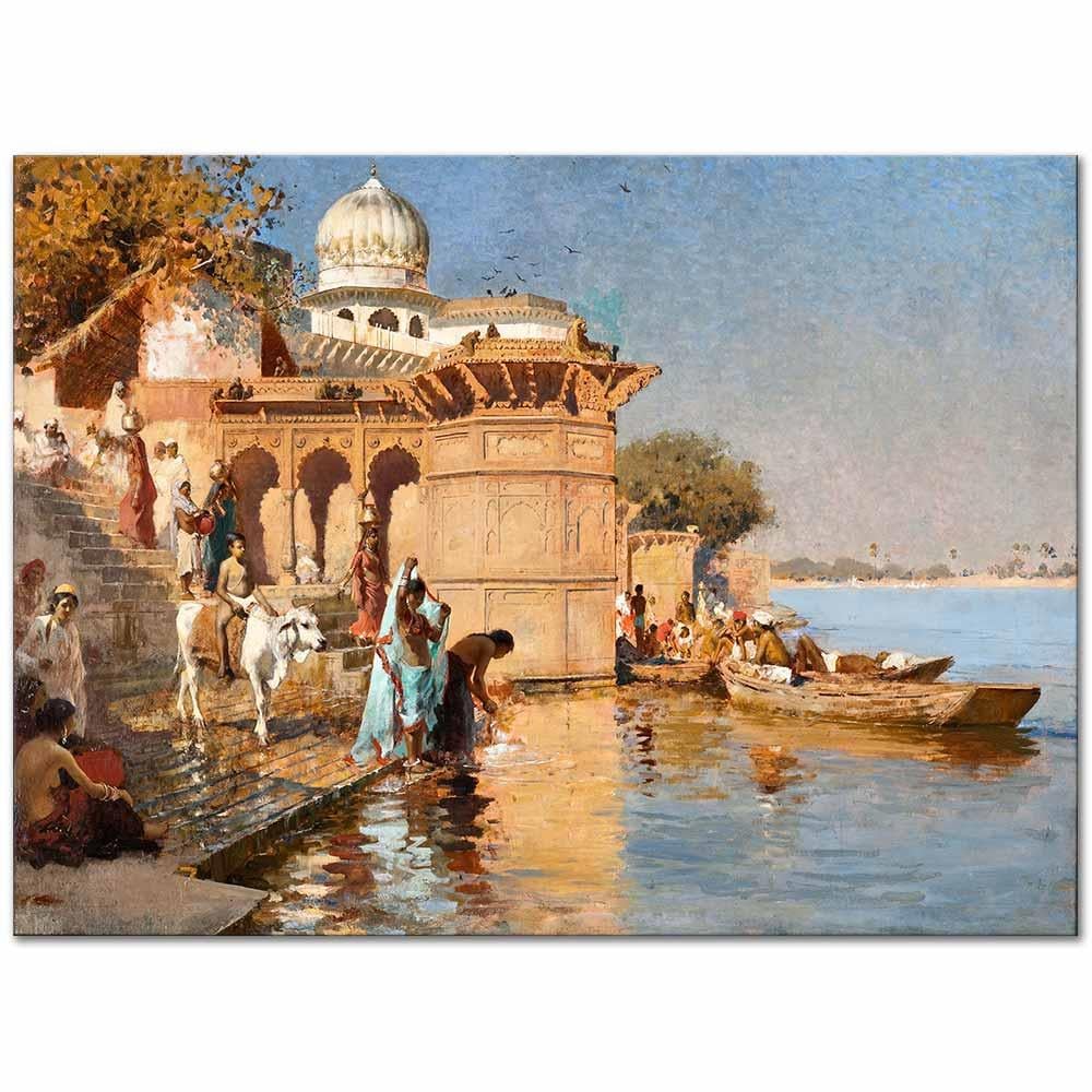 Edwin Lord Weeks Ganj Kıyısı Kanvas Tablo
