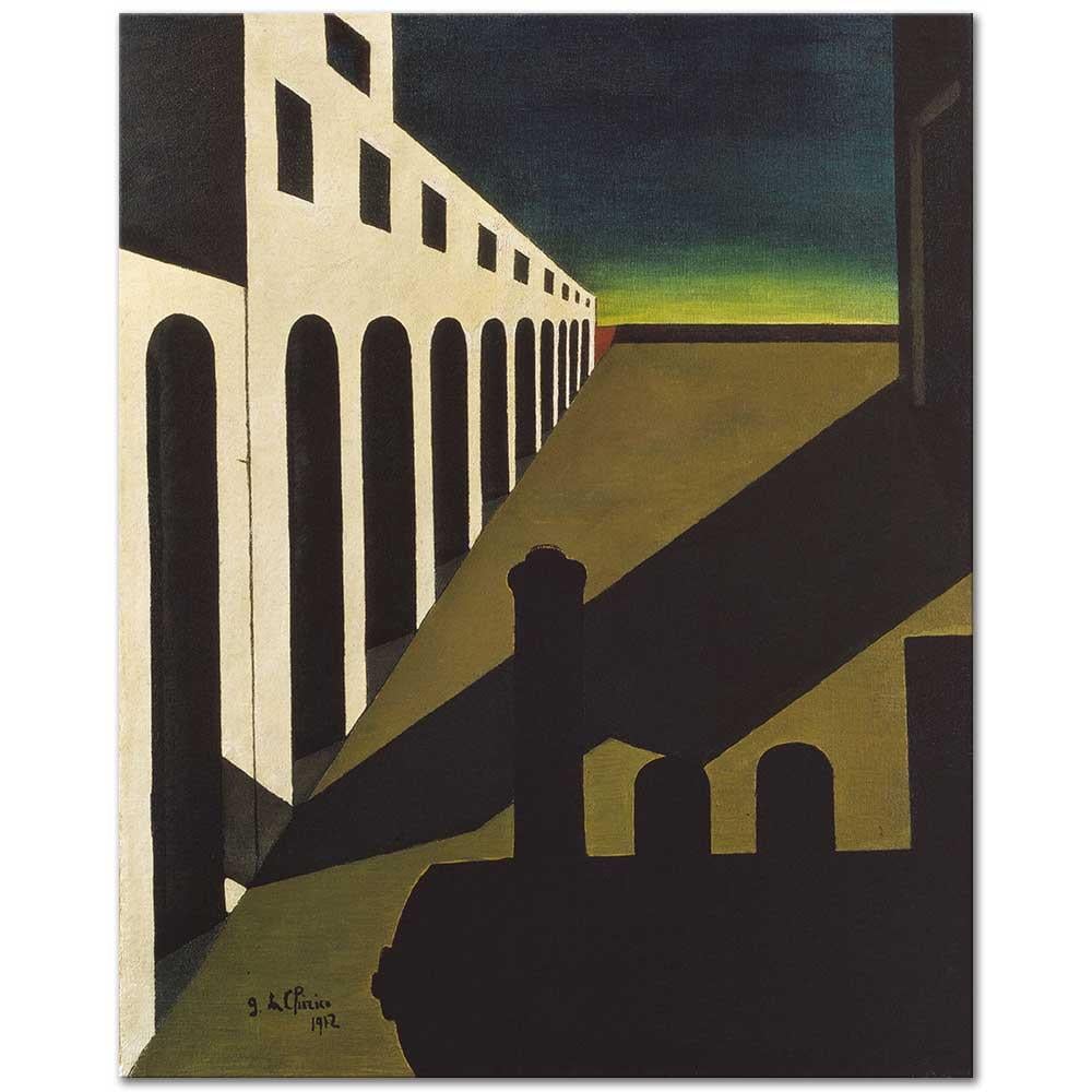 Giorgio de Chirico Angoissante Kanvas Tablo