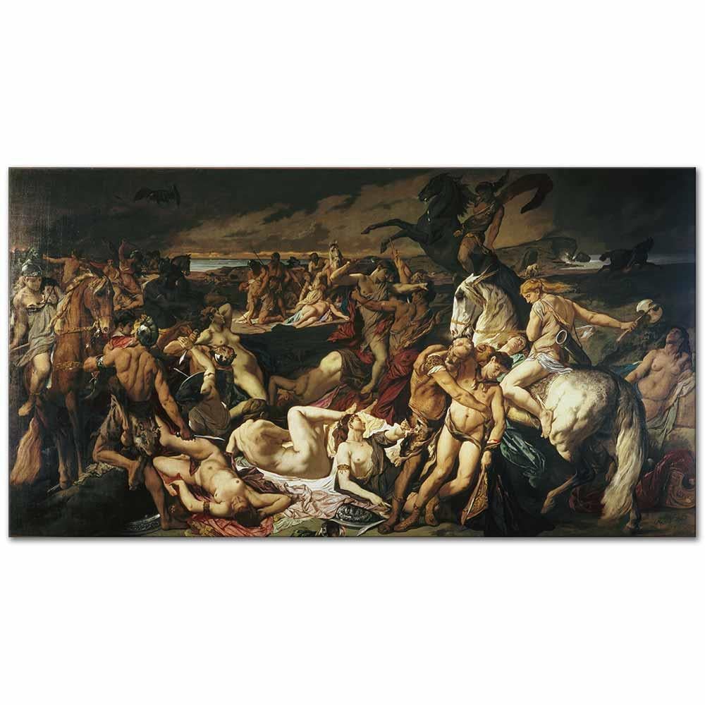 Anselm Feuerbach Amazon Baskın Kanvas Tablo