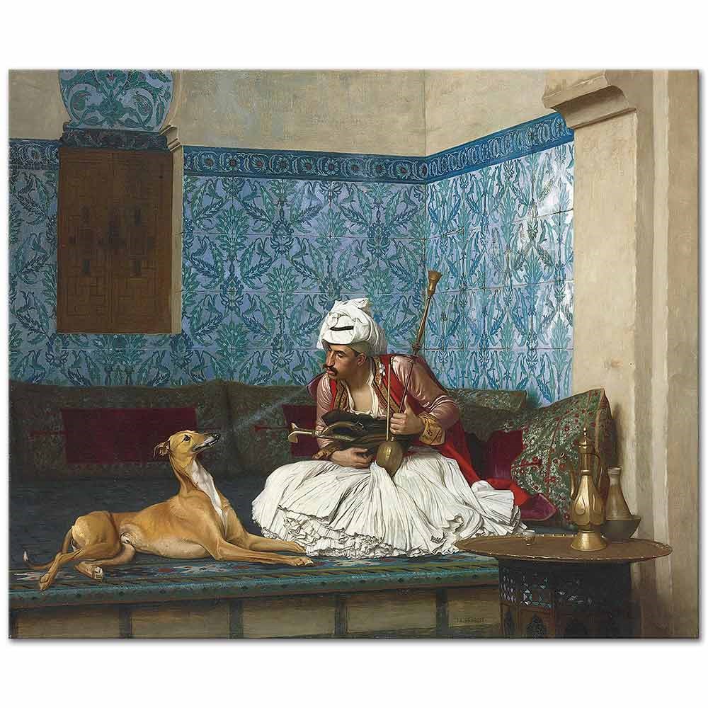 Jean Leon Gerome Arnavut ve Köpeği Kanvas Tablo