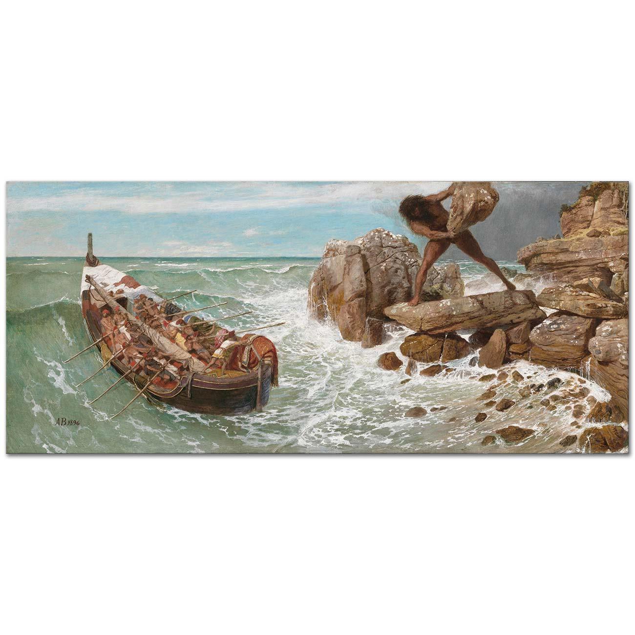 Arnold Böcklin Odysseus ve Polyphemus Kanvas Tablo