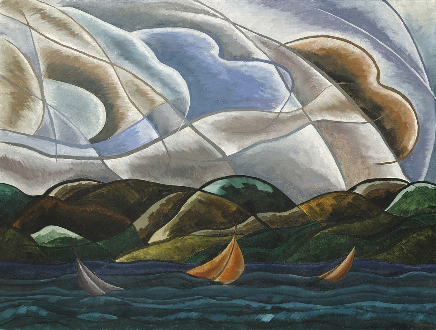 Arthur Dove Bulutlar ve Deniz Kanvas Tablo