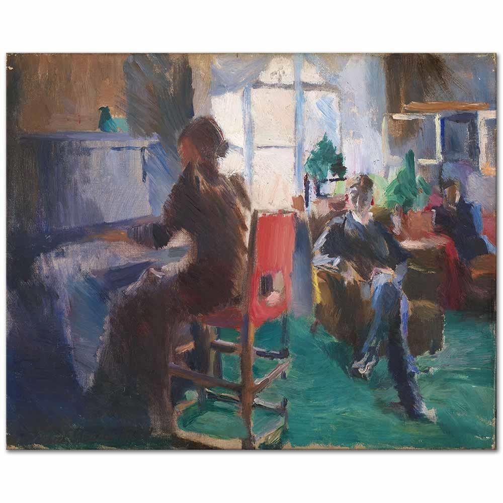 Harriet Backer Piyano Başında Kanvas Tablo