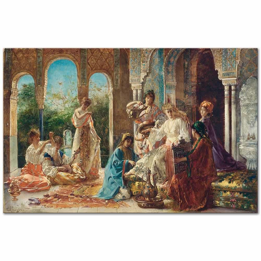 Attending The Favorite by Edouard Frederic Wilhelm Richter as Art Print