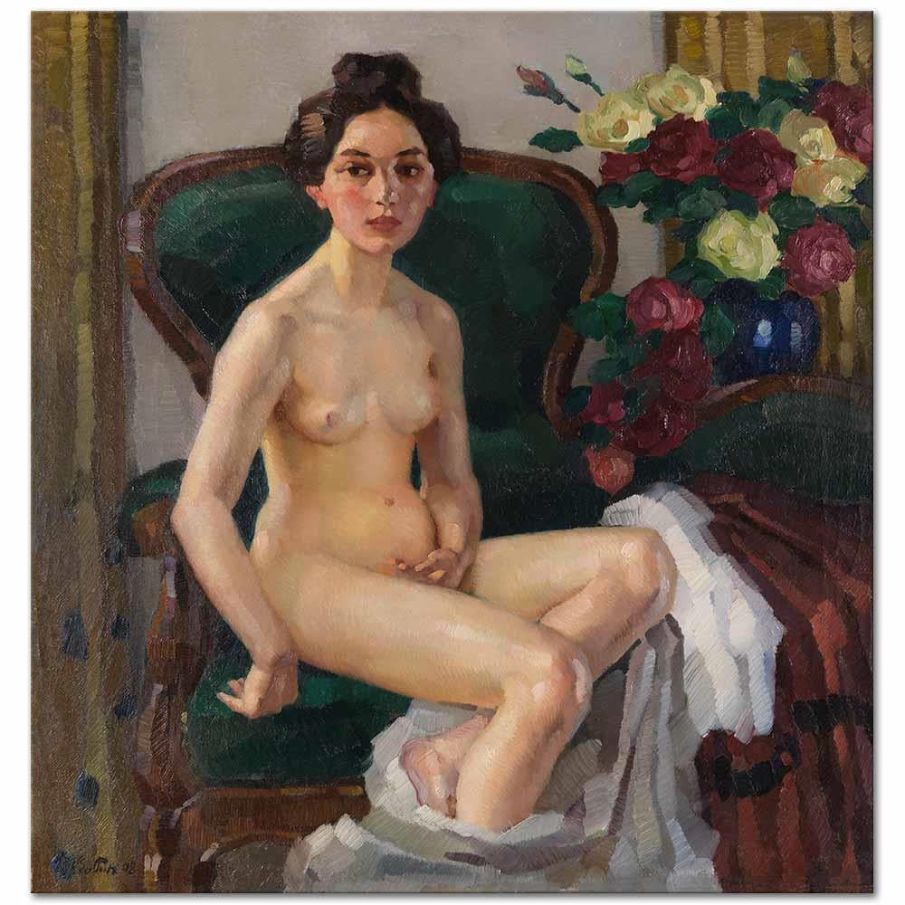 Auf dem Sofa II by Leo Putz