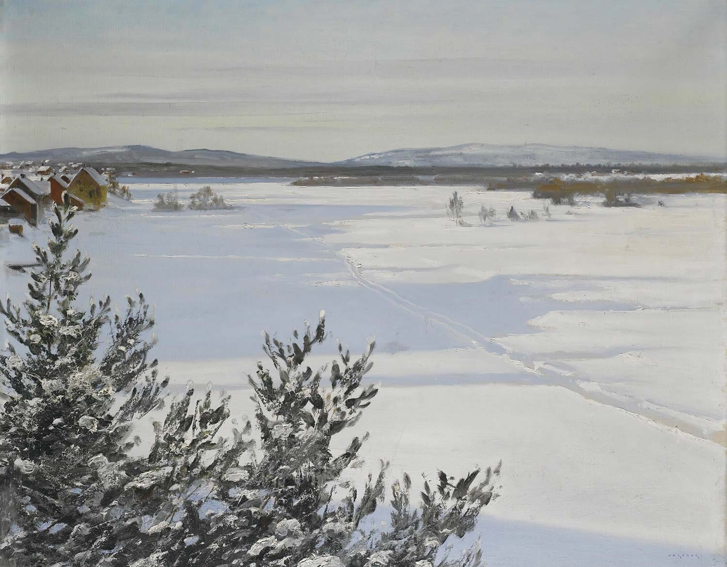 August Hagborg Snowy Landscape Art Print