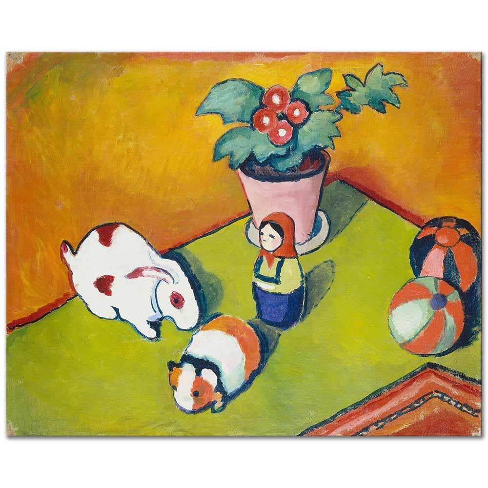 August Macke Küçük Walter'in Oyuncakları Kanvas Tablo