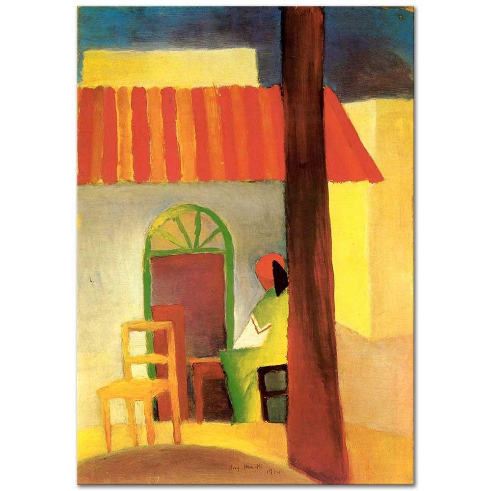 August Macke Türk Kahvesi 01 Kanvas Tablo