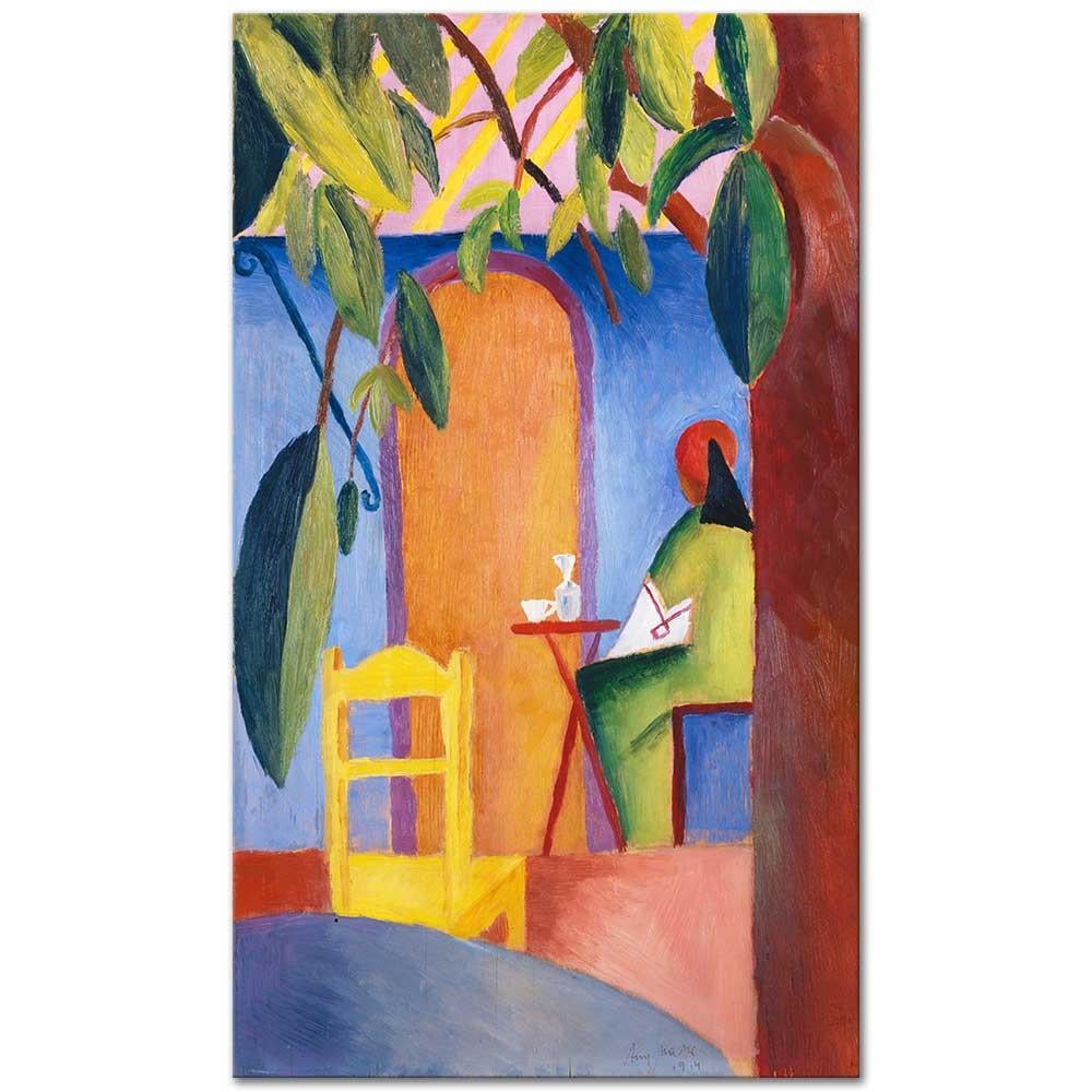 August Macke Türk Kahvesi 02 Kanvas Tablo