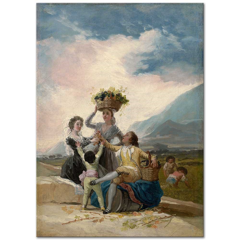 Francisco de Goya Sonbaharda Üzüm Hasadı Kanvas Tablo