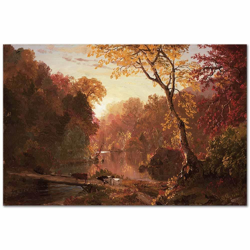 Frederic Edwin Church Kuzey Amerika'da Sonbahar Kanvas Tablo