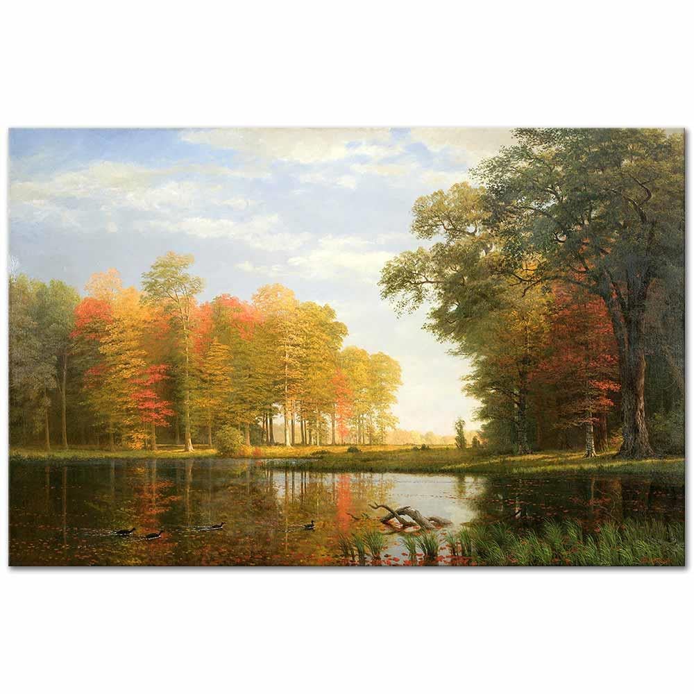 Autumn Woods by Albert Bierstadt as Art Print