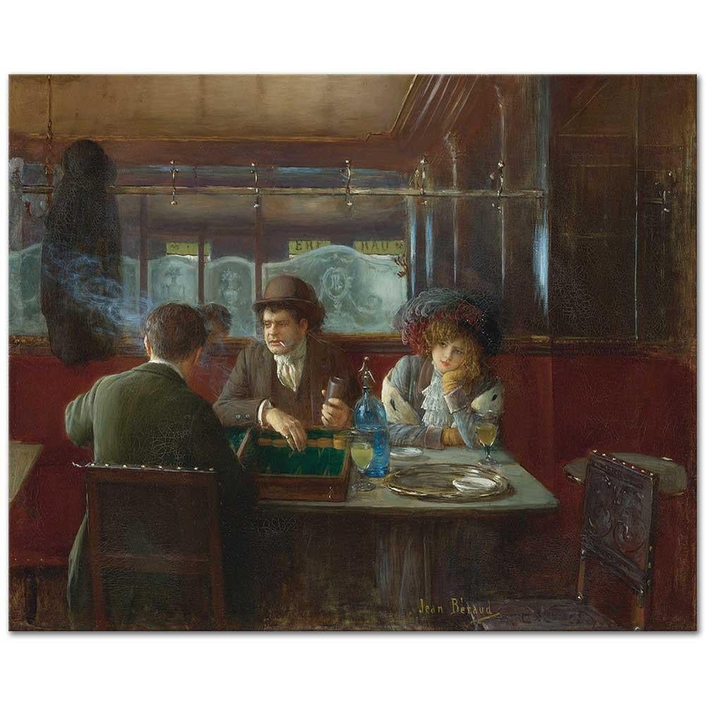 Backgammon at the Cafe by Jean Beraud as Art Print