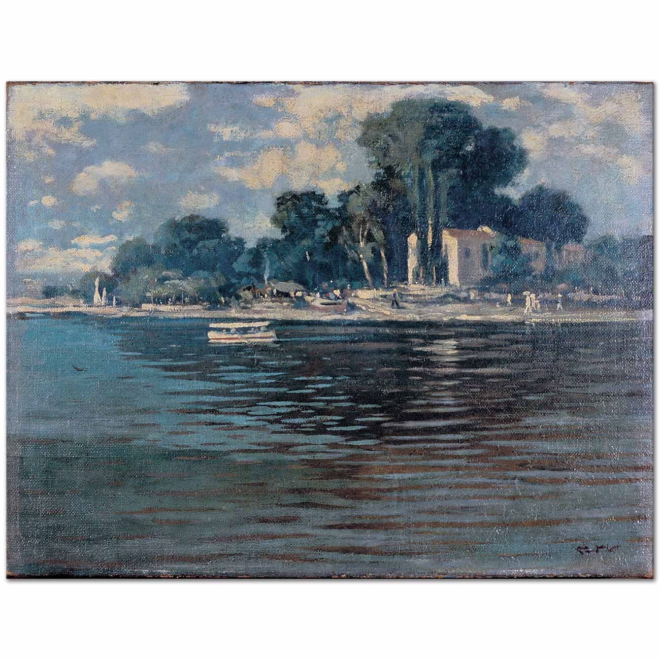 Bahriyeli Ismail Hakki The Beach Landscape Art Print