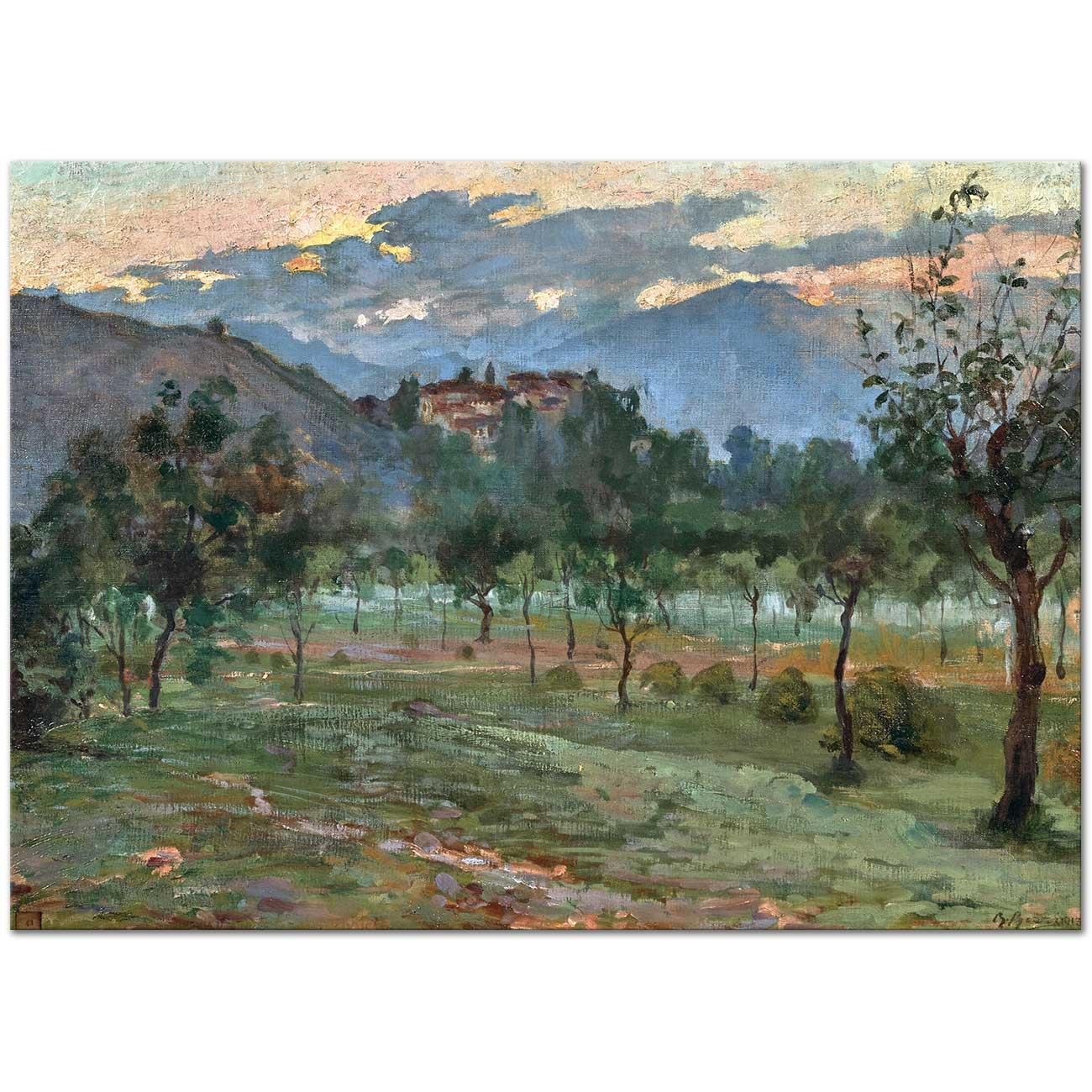 Landscape at Sunset by Bartolomeo Bezzi