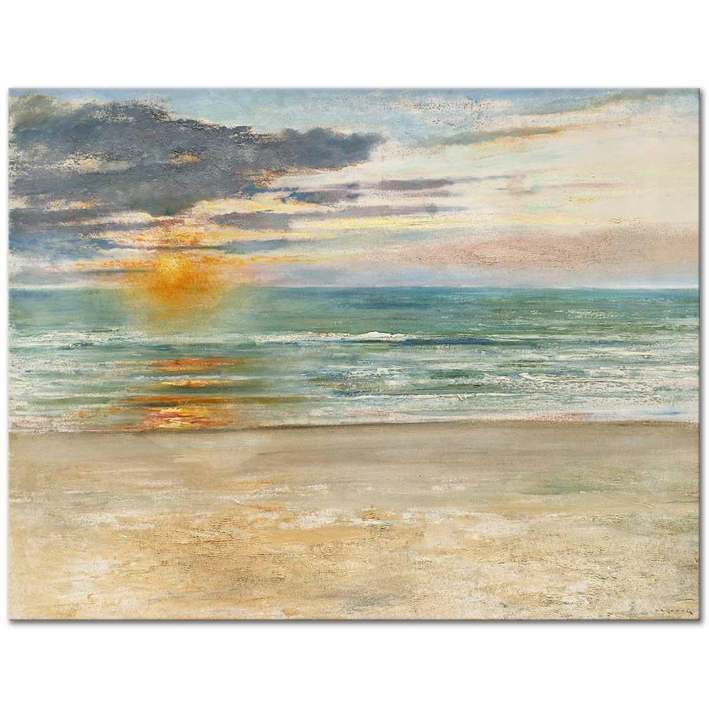 Beach Scene by August Hagborg as Art Print