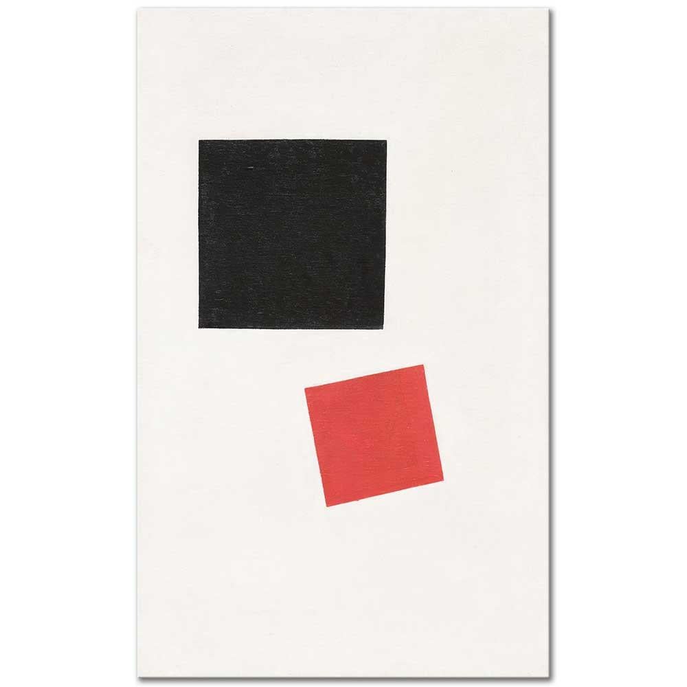 Kazimir Malevich Siyah ve Kırmızı Kare Kanvas Tablo