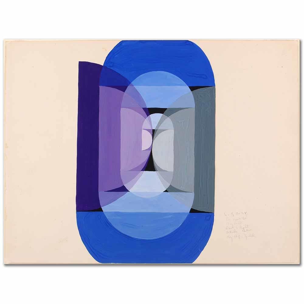 Blue Gray Violet Wheel by Joseph Schillinger as Art Print