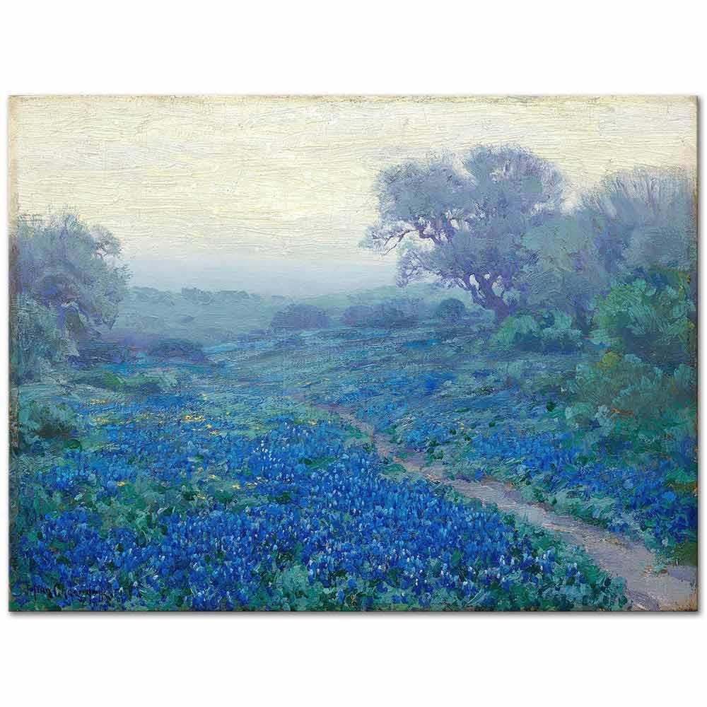 Julian Onderdonk Gündoğumunda Mavi Boneler Kanvas Tablo