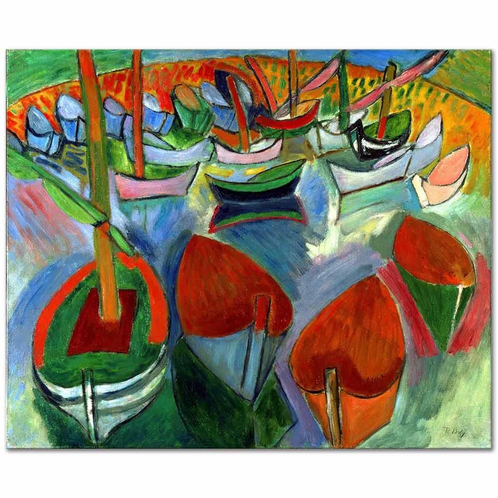 Raoul Dufy Martigues'de Sandallar Kanvas Tablo
