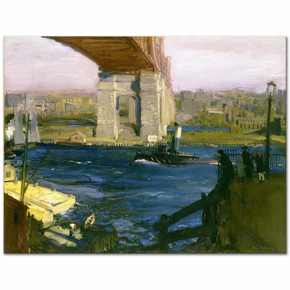 George Wesley Bellows Blackwell Adası Köprüsü Kanvas Tablo