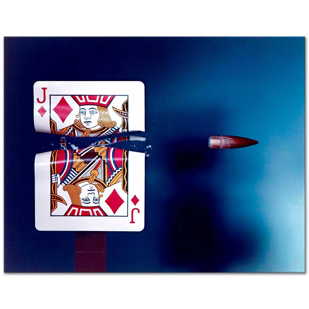 Bullet Cutting the Card Quickly by Harold Eugene Edgerton as Art Print