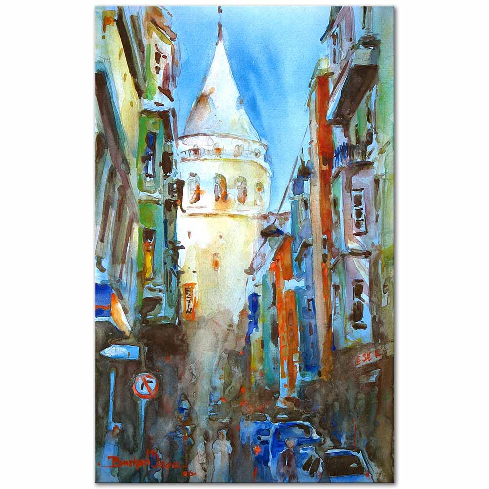 Burhan Özer A Street in Galata Art Print