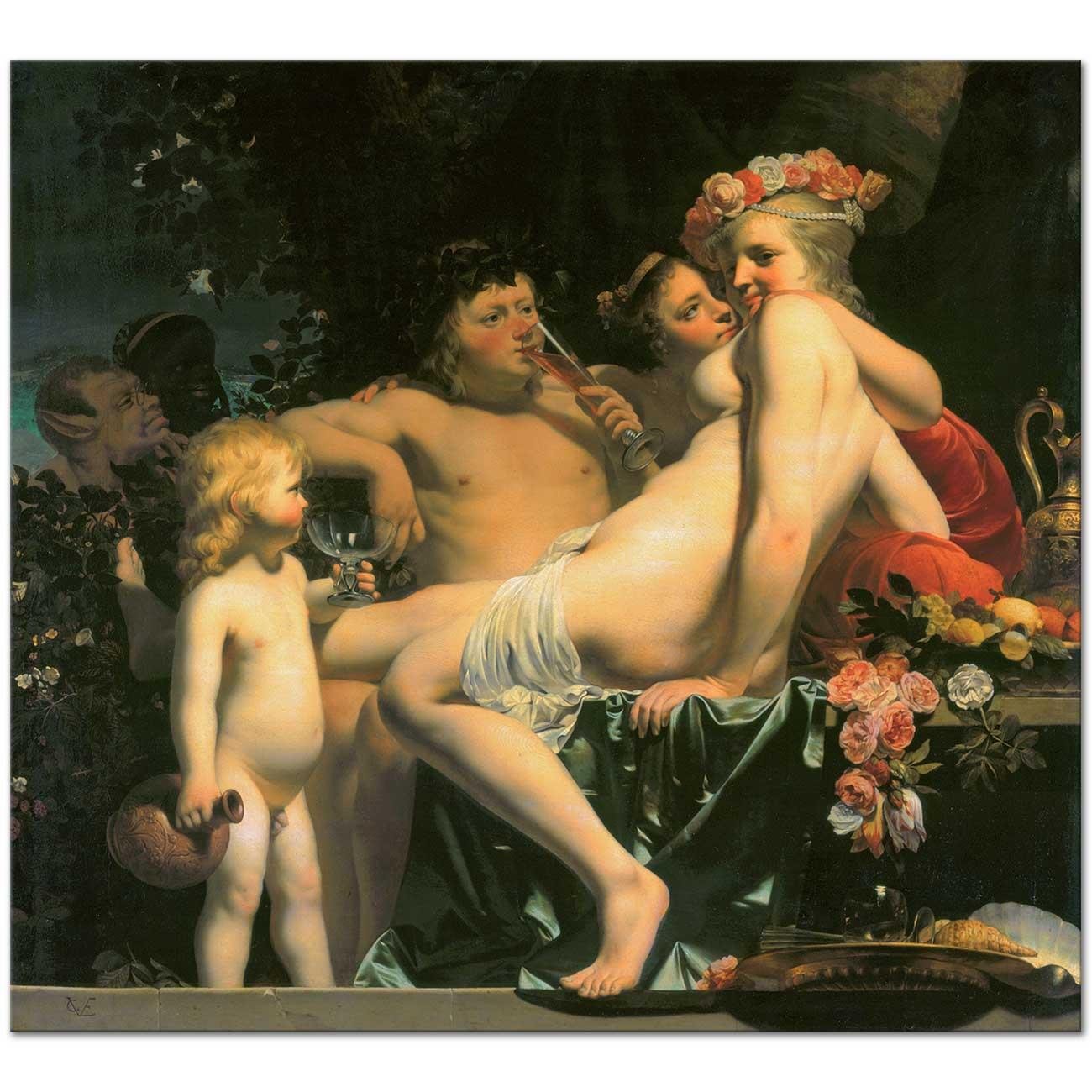 Caesar van Everdingen Bacchus ve Ariadne Kanvas Tablo