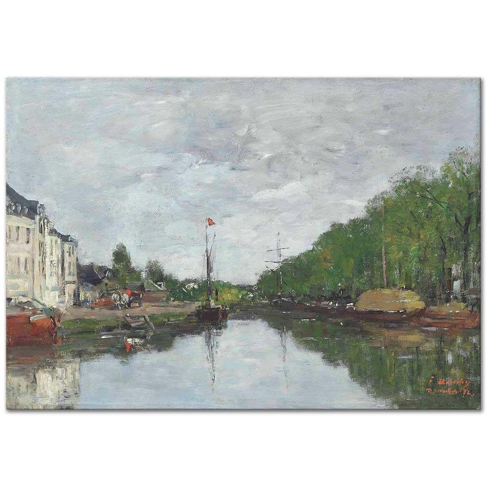 Eugene Boudin Bruxelles'de Kanal Kanvas Tablo