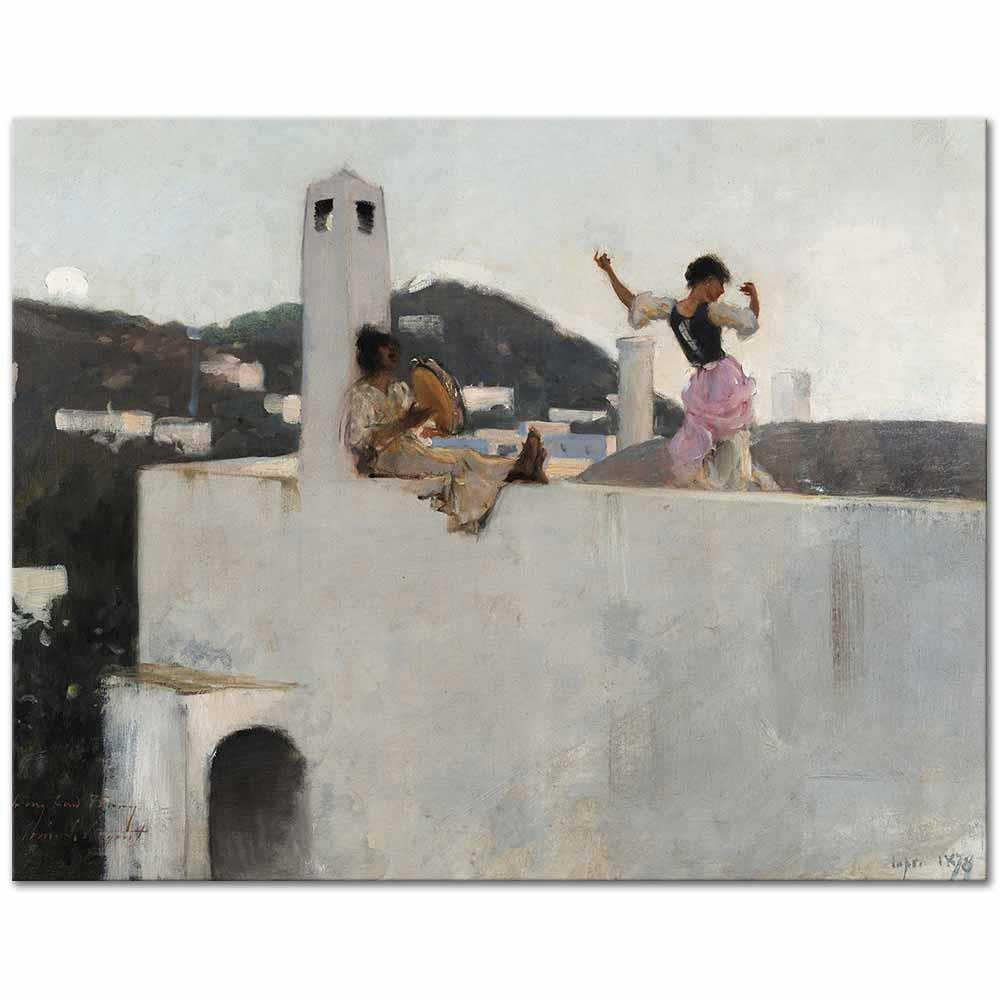 Capri Girl on a Rooftop by John Singer Sargent as Art Print