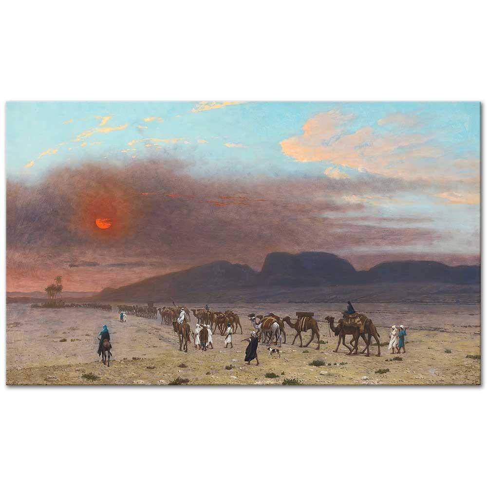 Caravane Dans Le Desert by Jean Leon Gerome as Fine Art Print