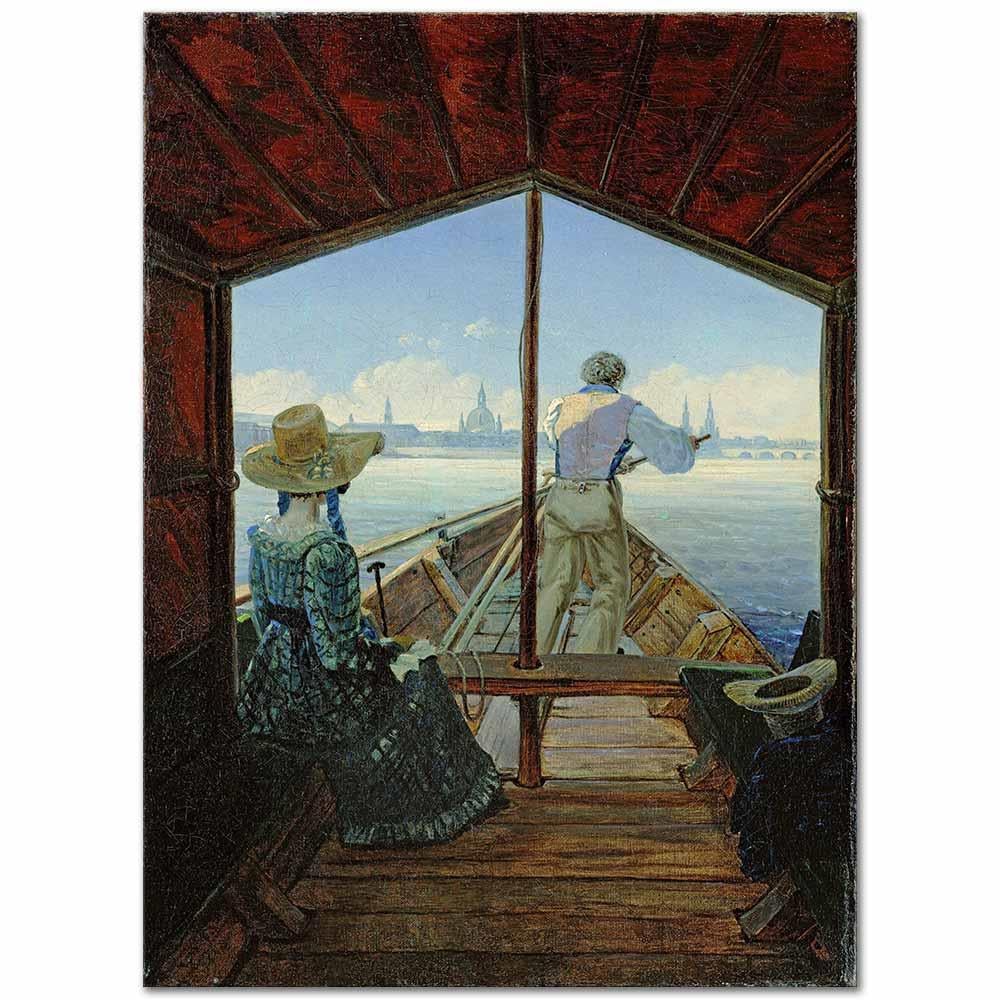 Carl Gustav Carus Gondol Yolculuğu Kanvas Tablo