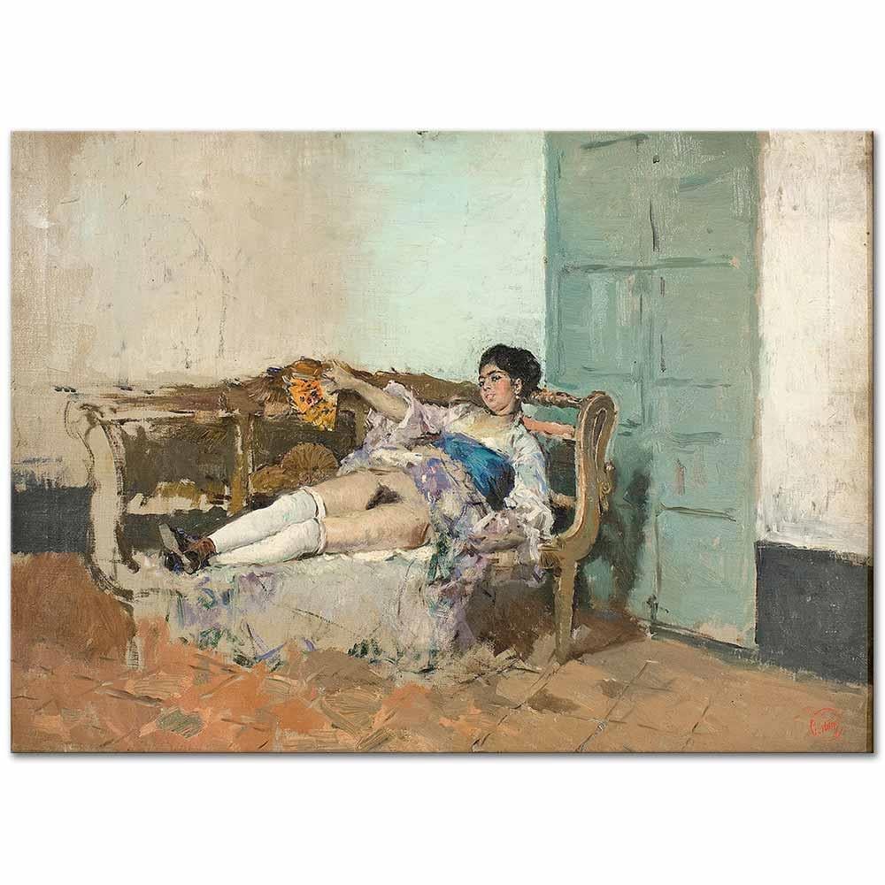 Mariano Fortuny Marsal Carmen Bastian Kanvas Tablo